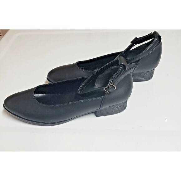 Women’s Mask Butik Handmade Genuine Black Leather Ankle Strap Shoes Size 38 NWOB - Picture 2 of 10